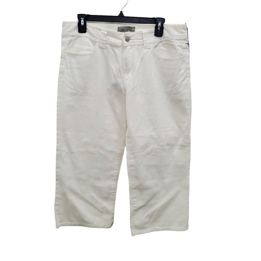 Tex by Max Azria Women's White 100%‎ Cotton Cropped Leg Capri Jeans NWT Size 29